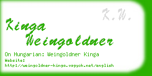 kinga weingoldner business card